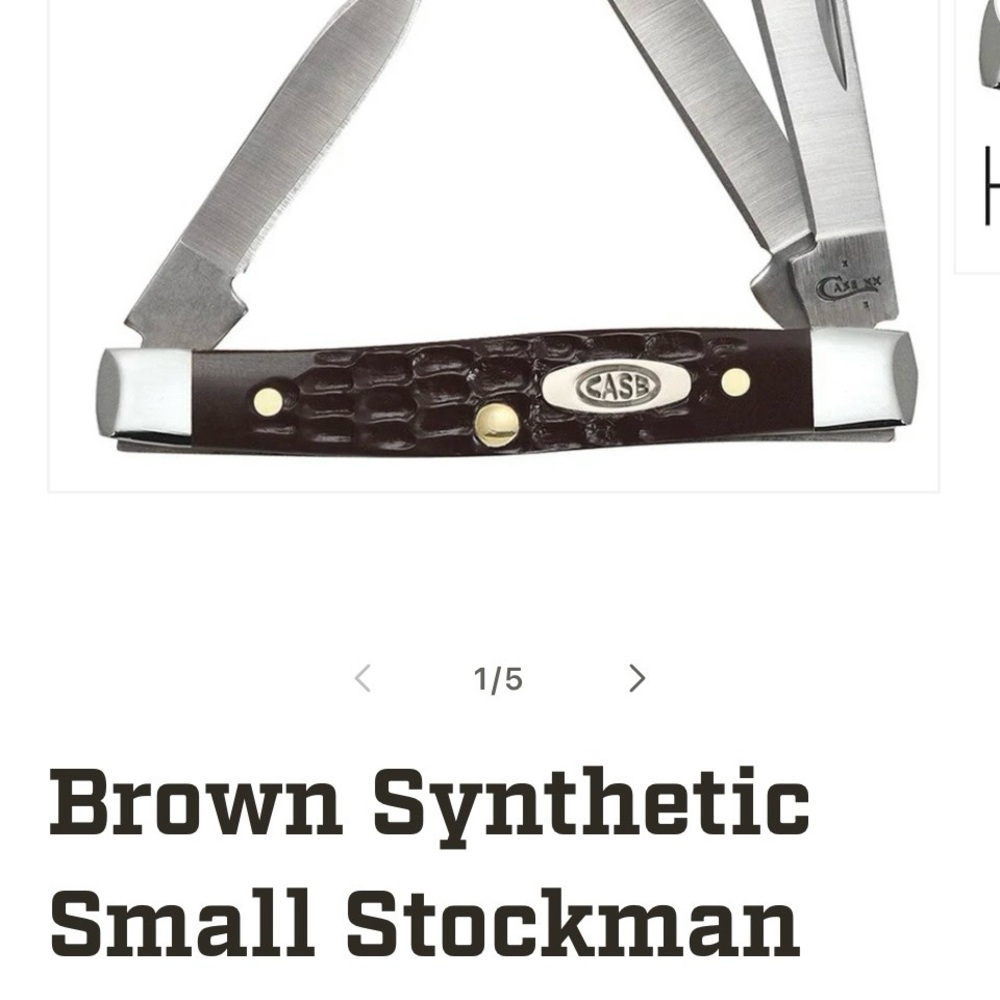Case Brown Synthetic Small Stockman Pocket Knife
